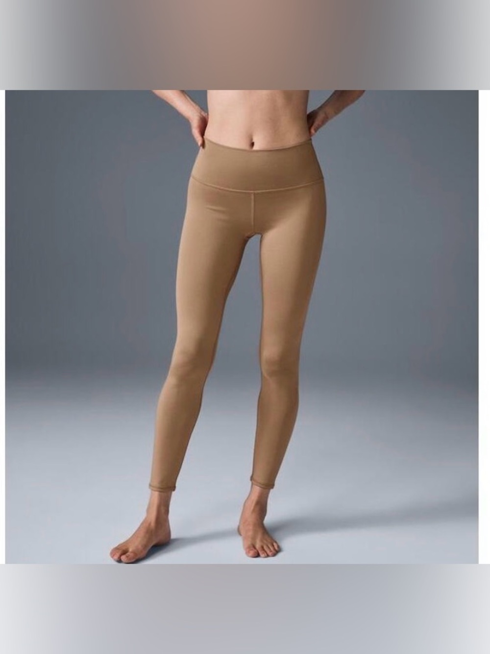 ALO Yoga Toasted Almond High-Waist 7/8 Legging size M NWT